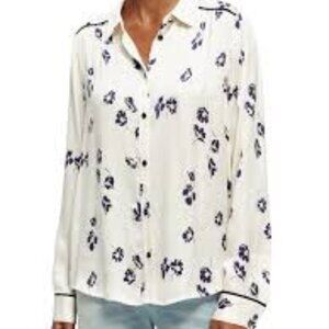 Scotch & Soda Shirt With Piping Detail-Tulips Sz 42 (XL)
